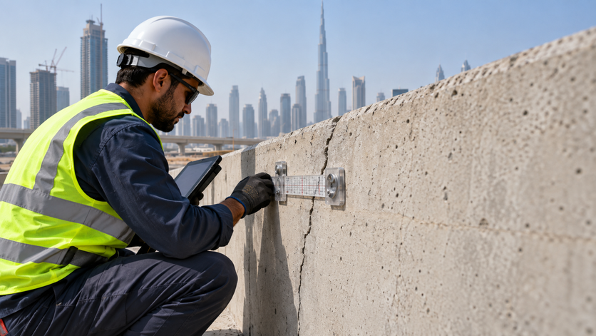 Concrete Crack Monitoring in the UAE: How It Helps Detect Structural Movement Early